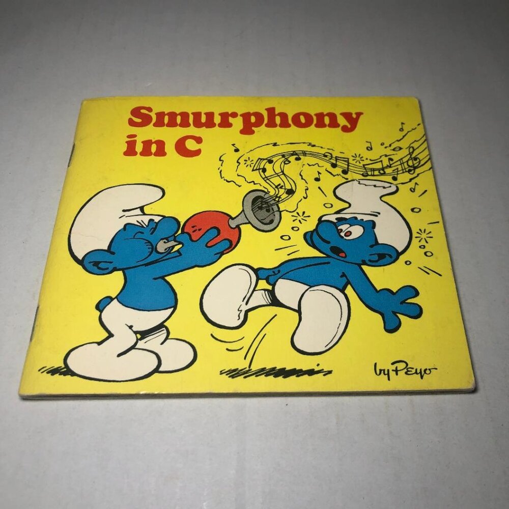 Vintage 1982 Smurfs Mini Book SMURPHONY In C By Peyo A Random House Book